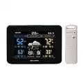 AcuRite 02027A1 Color Weather Station with High Low Temperature and Humidity with Moon Phase, Dark Themed (02027A), Black Display