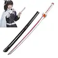 LIUD 41″ Demon Slayer Cosplay Tsuyuri Kanao Katana Sword Wood Handmade Katana Wooden Katanas Blade Sword Samurai Sword Toy Halloween Anime Cosplay For Anime Lovers (Color : Bare Knife)