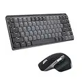 Logitech MX Mechanical Mini Keyboard + MX Master 3S Wireless Mouse for Mac - Low-profile Backlit Keys, Tactile Quieter Switches, 8K DPI Sensor, Quiet Clicks, USB-C,Bluetooth,macOS, iPadOS - Space Grey