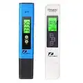 Misuratore PH TDS EC e Temperatura 4 in 1, qualità dell'Acqua (ATC) per Acqua Potabile/Piscina/Acquario/Piscina, Dispositivo di misurazione ad Alta precisione e Display LCD（Blu）