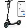 EVERCROSS EV10Z Electric Scooter, 500W Peak Motor & 35 KM Range & 30 KM/H, App-Enabled E-Scooter, 10" Solid Tires, Folding Electric Scooter for Adults Teenagers