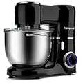 Vospeed Stand Mixer 1500W 8L Cake Mixer Electric Kitchen Food Mixer with Stainless Steel Bowl, Beater, Dough Hook, Whisk for Baking, Dishwasher Safe (Black)