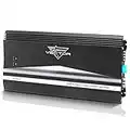 2-Channel High Power MOSFET Amplifier - Slim 6000 Watt Bridgeable Mono Stereo 2 Channel Car Audio Amplifier w/ Crossover Frequency and Bass Boost Control, RCA input and Line Output - Lanzar VCT2610