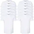 Gildan - Camiseta para Hombre, Estilo G1100 (Paquete de Varias Unidades), Blanco (12-Pack), Large