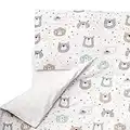 FlyIdeas Set Lenzuola Copripiumino & Copricuscino Bambino per Culle e Lettino/Letto Singolo Neonati 60x120 cm, 100% Morbido Cotone Certificato