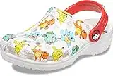 Crocs Classic Pikachu Clogs, Pokemon Shoes for Kids, White/Multi, 13 US Unisex Little