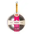 Scuola di Wok Wok Star Wok in Acciaio al Carbonio, Argento, 30,5 cm