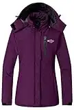 Wantdo Giubbotto da Viaggio a Vento Cappotto da Escursionismo Outdoor Giaccone Sport Invernale Giacche da Running Impermeabile Donna Viola L