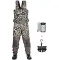 TideWe Breathable Chest Wader with Boot Hanger, 1600G Insulation Waterproof Hunting Wader with Steel Shank Boots, 200 Insulated Liner Realtree Max 5 Camo Hunting Fishing Wader Size 11