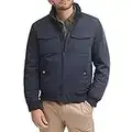 Dockers Men's Stevie Flight Bomber Jacket, Navy, LG