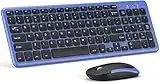 Wireless Keyboard and Mouse Set, 2.4 GHz Wireless USB Keyboard and Mouse Combo with USB recevier, Slim Ergonomic Keyboard for Windows, Computer, PC, Notebook, QWERTY UK Layout