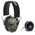 Walker's Razor Quad Electronic Shooting Hearing Protection Muff (Camo) and Protective Case Kit