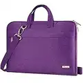 Voova Laptop Bag 17 17.3 inch, Waterproof Laptop Case Sleeve with Shoulder Straps, Computer Briefcase Cover Compatible with MacBook/Acer/Asus/Dell for women ladies& girls-Purple