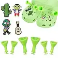 10PCS Adornos de Zapatos,Funny Encantos de Zapatos con Oreja Verde,3D Shrek Oreja Zapatos Decoración Encantos para Clog Sandalias,Bonitos CLOG Charms Regalo de Fiesta para Niñas Niños Mujeres Hombres