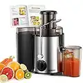 Juicer Machines, AIHEAL Juicer Vegetable and Fruit Easy to Clean, Centrifugal Juicer with 3 Speed Control, Upgraded 400W Motor, Cleaning Brush and Recipe Included