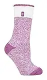 HEAT HOLDERS - Femme Chaudes Polaire Fantaisie Chaussettes Thermiques pour Hiver (37-42 EU, Snowdrop Rose)