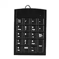 Richer-R USB Numeric Keypad,Portable Anti-slip Mini USB Wired Number Keyboard Number Pad for Laptop, Desktop Computers, etc