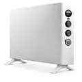 DeLonghi HSX3315FTS Slim Style Digital 1500W Convection Panel Heater with Dual Fan, White