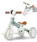 LOL-FUN Toddler Balance Bike for 1 2 Years Old, 4 in 1 Baby Bicycle for 1 to 4 Years Old Boys Girls Gift Present, 3 Wheel Tricycle with Removable Pedal