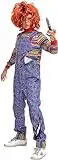 Spooktacular Creations Halloween Chucky Costume for Child, Kids Play Chucky Costume Jumpsuit and Wig Outfit(Medium (8-10yr))