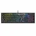 Corsair K60 RGB PRO LOW PROFILE Mechanical Gaming Keyboard (CHERRY MX Low Profile SPEED Keyswitches: Linear and Rapid, Slim Durable Aluminum Frame, Customisable RGB Backlighting) QWERTY, Black