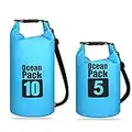 iZhuoKe Borsa Impermeabile,Borsa Impermeabile a Tracolla Regolabile 5L,Sacche Impermeabili Dry Bag,per Kayak,Canottaggio,Pesca,Rafting,Nuoto,Camping