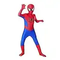 Halloween Superhero Costume for Kids,Super Hero 3D Style Cosplay Costumes for Boys(XS-110, Amazing Spider-Man)