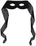 Bandit Mask Costume Accessory - One Size, Black - 1 Pc