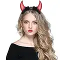 zizouoe Devil Horns Headband Halloween Fancy Dress Cosplay Hairband Costume Accessory
