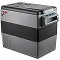 VEVOR 12 Volt Refrigerator 55L(58Quart) Portable Freezer Small Cooler with 12/24V DC and 120-240V AC Car Fridge -4°F-50°F for Truck, RV, Boat, Camping and Travel, Grey