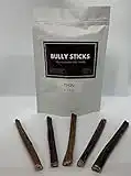 Bully Sticks for Dogs - Thin. All Natural, Low Odour Canadian Beef. Thin pizzles Ideal for Small Breed Dogs. 20 pc/Bag.