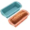 2 Pezzi Stampi Per Pane in Silicone, Teglia per Pane, Teglia per Toast in Silicone, Stampo Rettangolare Antiaderente per Teglia Torta Pasticceria Fai Da Te - 25 x 13,2 x 7 cm