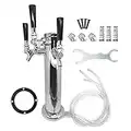 Torre di erogazione della birra a triplo rubinetto - LUCKEG Brand 3 "Birra Kegerator Torre della birra con 3 rubinetto della birra per la birra domestica Kegging