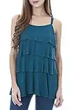 Smallshow Nursing Tank Tops Maternity Shirt Breastfeeding Sleeveless Camisole Teal S