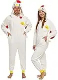 Silver Lilly Slim Fit Adult Onesie - Animal Halloween Costume - Plush Fruit One Piece Cosplay Suit for Women and Men by FUNZIEZ!