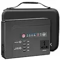 Powkey 200W Portable Power Station with Carrying Case,146Wh/39459mAh Solar Generator with 200W AC Outlet for Outdoor RV Trip Travel Home Office Emergency