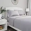Lavish Home, Silver Gray Brushed Microfiber Set-3 Piece Bed Linens-Fitted & Flat Sheets, 1 Pillowcase-Wrinkle, Stain & Fade Twin