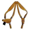Premium Suede Leather Shoulder Holster with Single Magazine Carrier Fits Walther PP/PPK 3.3’’BBL, Right Hand Draw, Natural Color #1169#