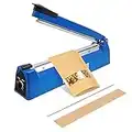 Trintion 400mm 16" Manual Impulse Heat Sealer Portable Food Film Sealing Machine Hand Pressure Sealer Impulse Heat Sealer for Mylar Bag PP Plastic Bag (Blue)