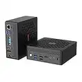 NEOSMAY Mini PC Fanless Desktop Mini Computer Windows 11 Pro Micro PC Pentium N6005 CPU 16GB SODIMM DDR4 RAM 512GB M.2 2280 SATA SSD, Dual Channel RAM WiFi AX, HDMI/DP/VGA Triple Screen Display