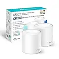 TP-Link Deco WiFi 6 Mesh AX 3000Mbps Deco X50(2 Pack) - Sistema WiFi 6 per tutta la casa - Copertura WiFi da 400 - Facile installazione - Controllo Parental - Compatibile con tutti i Box in fibra