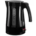 Melitta Hervidor eléctrico Enjoy Aqua 1003-01, Calentador, Filtro Agua partículas extraíble, Base 360 Grados, 1.7 litros, 2400 vatios, Negro, W, Plástico