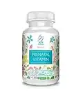 Actif Organic Prenatal Vitamin with 25+ Organic Vitamins, 100% Natural, DHA, EPA, Omega 3, and Organic Herbal Blend - Non-GMO, 90 Count