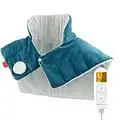 Comfytemp PESO Manta Eléctrica Cuello y Espalda, 1KG Almohadilla Eléctrica Hombro con 9 Temperaturas, 11 Temporizadores de Apagado Automático, Modo STAY ON, Calentamiento Rápido, Lavable a Máquina