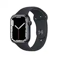 Apple Watch Series 7 [GPS + Cellular 45mm] Smart Watch w/Midnight Aluminum Case with Midnight Sport Band. Fitness Tracker, Blood Oxygen & ECG Apps, Always-On Retina Display, Water-Resistant