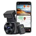 VANTRUE E1 2.7K Dashcam Mini Auto WiFi GPS, 2.5K 1440P HDR Dash Cam Fernbedienung Sprachsteuerung, 24Std. Puffer Parküberwachung, Super Nachtsicht, 1.54 Zoll 160°Versteckte Autokamera, max. 512GB