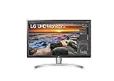 LG Electronics UHD 4K Monitor 27UN83A-W, 27 inch, 4k, 60Hz, 5ms, IPS Display, HDR 10, AMD FreeSync, Energy Saving, HDMI, DisplayPort, USB C, Anti Glare, Adjustable Stand