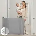 Retractable Baby Gate, Momcozy Mesh Baby Gate or Mesh Dog Gate, 33" Tall,Extends up to 55" Wide, Child Safety Gate for Doorways, Stairs, Hallways, Indoor/Outdoor