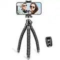 Cell Phone Tripod, YOTOCversion Portable Flexible Cell Phone Tripod Stand with Wireless Remote Shutter and Phone Holder, Compatible with iPhone