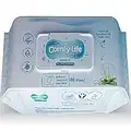 Comfy Life Premium Full Body Cleansing Wet Wipes For Adults - Large Luxury Fresh-feel Rinse-free Fragrance-free Bed Bath Intimate-care Soft Sheets (1 Pack (80 Wipes))